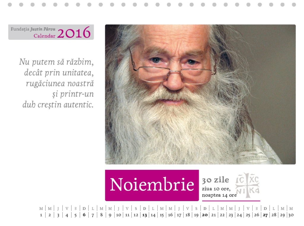 calendar 2016 calendar birou noiembrie 2016